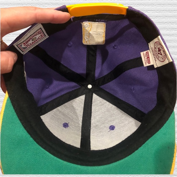 Los Angeles Lakers NBA HWC 2-Tone Hat Snapback Cap Purple Yellow  47 Brand - Picture 4 of 8